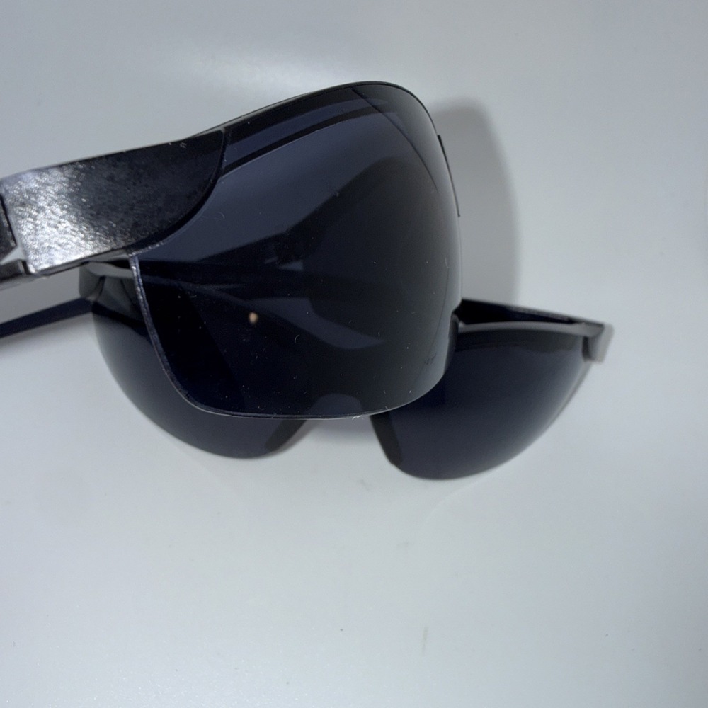 Lot of 2 Authentic Solar Comfort Polycarbonate Sunglasses- 6706 UV Wrap Black - Picture 6 of 13